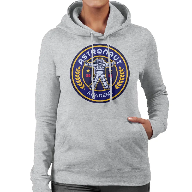 NASA Astronaut Academy Logo Women's Hooded Sweatshirt Hoodie with Embroidery Detailed Premium