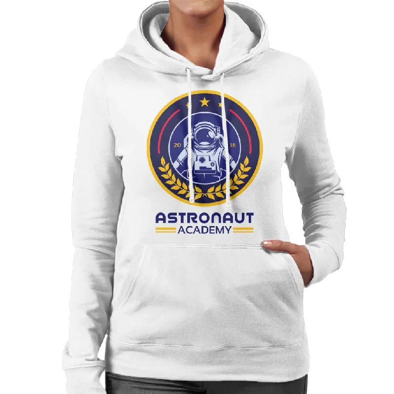 NASA Astronaut Academy Women's Hooded Sweatshirt Hoodie with Ribbed Hem Stretchable Secure