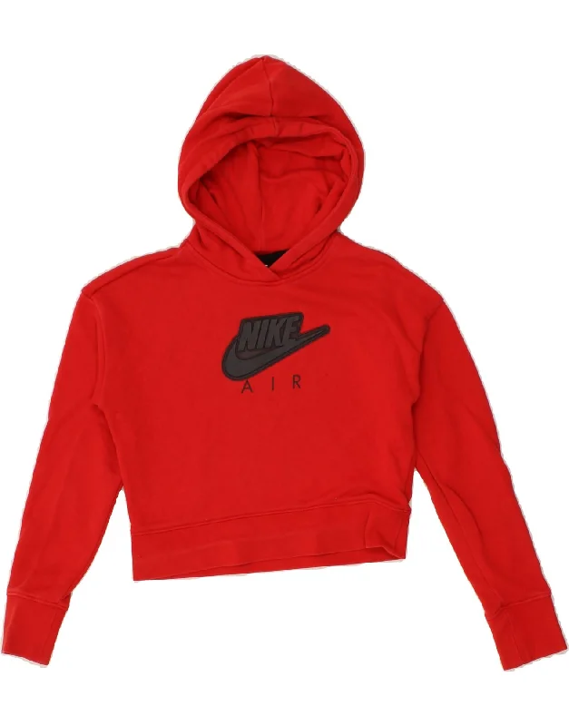 NIKE Girls Standard Fit Graphic Hoodie Jumper 12-13 Years Large Red Cotton Hoodie with Hood Adjustable Protection NIKE Girls Standard Fit Graphic Hoodie Jumper 12-13 Years Large Red Cotton Hoodie with Hood Adjustable Protection