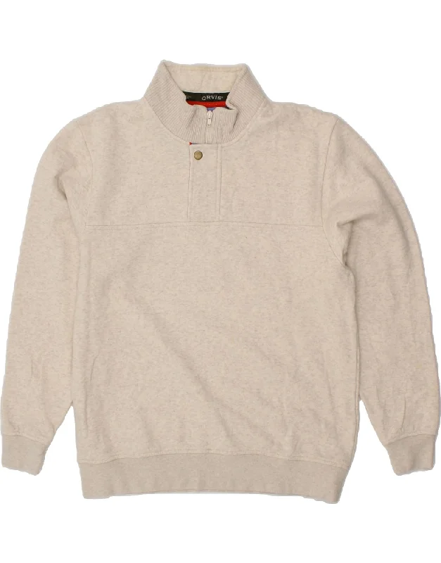 ORVIS Mens Zip Neck Sweatshirt Jumper Medium Grey Cotton Hoodie with Relaxed Fit Easy Casual ORVIS Mens Zip Neck Sweatshirt Jumper Medium Grey Cotton Hoodie with Relaxed Fit Easy Casual