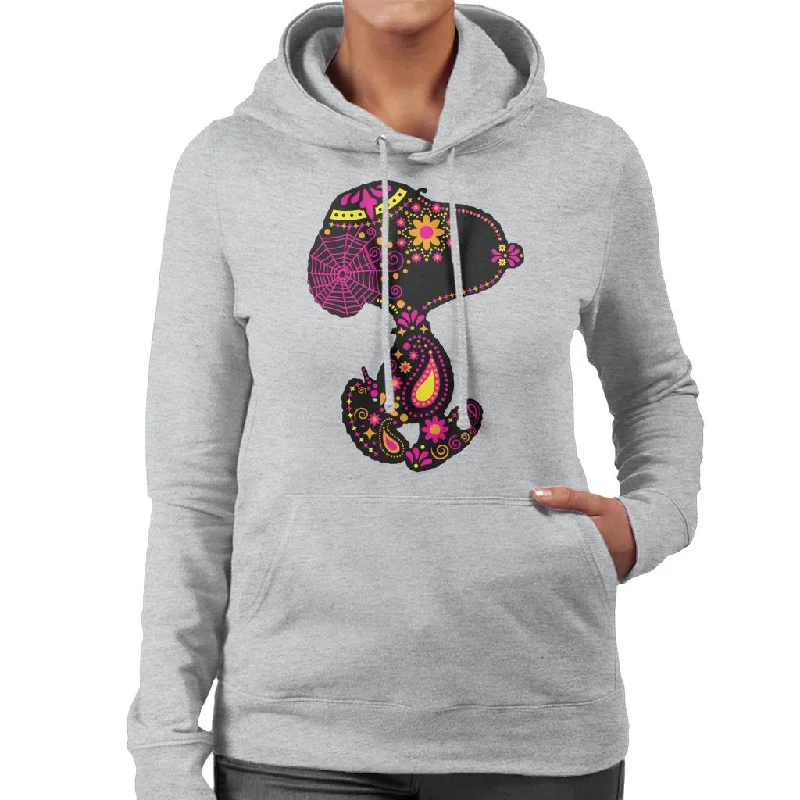 Peanuts Day Of The Dog Snoopy Women's Hooded Sweatshirt Hoodie with Lining Warm Insulated Peanuts Day Of The Dog Snoopy Women's Hooded Sweatshirt Hoodie with Lining Warm Insulated