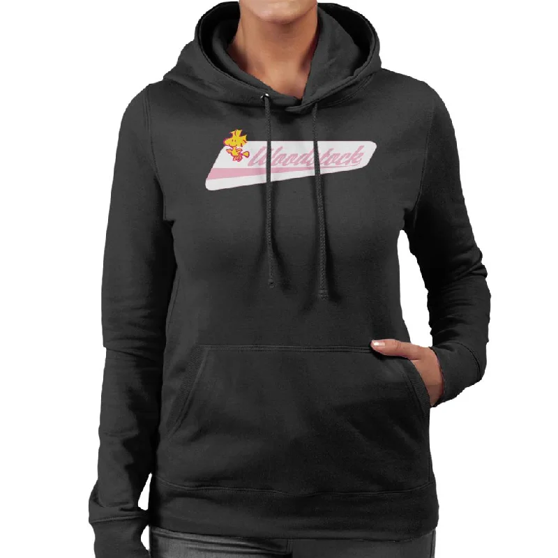 Peanuts Woodstock Baseball Text Women's Hooded Sweatshirt Hoodie with Mesh Breathable Sporty Peanuts Woodstock Baseball Text Women's Hooded Sweatshirt Hoodie with Mesh Breathable Sporty