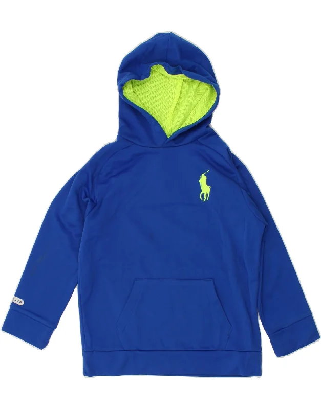 POLO RALPH LAUREN Boys Graphic Hoodie Jumper 6-7 Years Blue Polyester Hoodie with Relaxed Fit Easy Casual POLO RALPH LAUREN Boys Graphic Hoodie Jumper 6-7 Years Blue Polyester Hoodie with Relaxed Fit Easy Casual