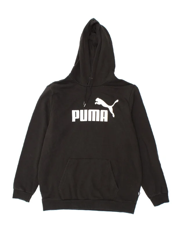 PUMA Mens Graphic Hoodie Jumper Large Black