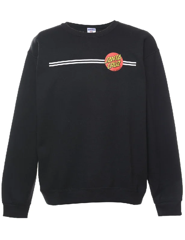 Santa Cruz Black, Yellow & Red Printed Sweatshirt - L