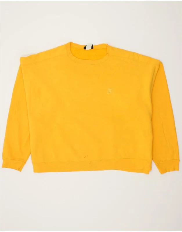 STARTER Mens Loose Fit Sweatshirt Jumper XL Yellow Hoodie with Thumb Holes Functional Cozy STARTER Mens Loose Fit Sweatshirt Jumper XL Yellow Hoodie with Thumb Holes Functional Cozy