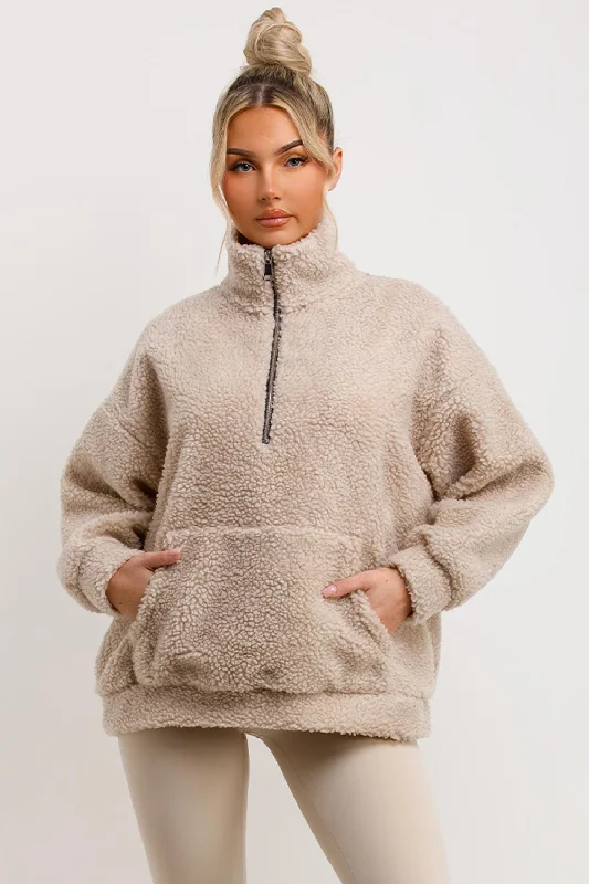 Teddy Sweatshirt Beige