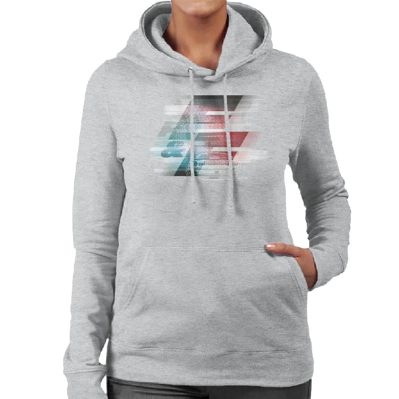 The Fast and The Furious Blurred Logo Women's Hooded Sweatshirt Hoodie with Half-Zip Sporty Casual The Fast and The Furious Blurred Logo Women's Hooded Sweatshirt Hoodie with Half-Zip Sporty Casual