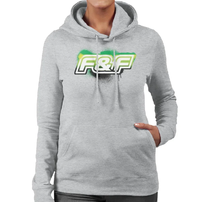 The Fast and The Furious Green Spray Logo Women's Hooded Sweatshirt Hoodie with Hidden Zipper Minimalist Clean The Fast and The Furious Green Spray Logo Women's Hooded Sweatshirt Hoodie with Hidden Zipper Minimalist Clean