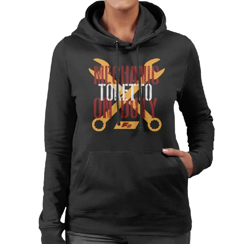 The Fast and The Furious Mechanic Toretto On Duty Women's Hooded Sweatshirt Hoodie with Velcro Closure Adjustable Secure The Fast and The Furious Mechanic Toretto On Duty Women's Hooded Sweatshirt Hoodie with Velcro Closure Adjustable Secure