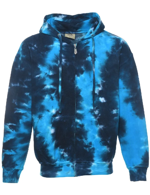 Tie-dye Navy & Blue Hoodie - L