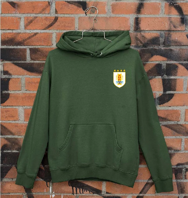 Uruguay Football Unisex Hoodie for Men/Women Hoodie with Hem Frayed Vintage Worn