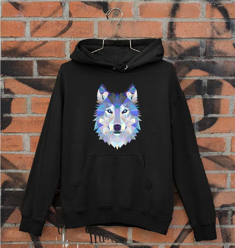 Wolf Unisex Hoodie for Men/Women Hoodie with Rhinestones Sparkly Elegant
