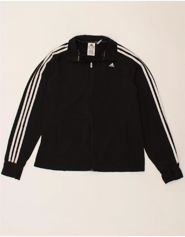 ADIDAS Womens Climacool Tracksuit Top Jacket UK 16/18 Large Black