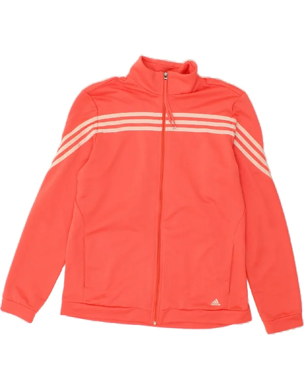 ADIDAS Womens Tracksuit Top Jacket UK 20/22  XL Pink Polyester