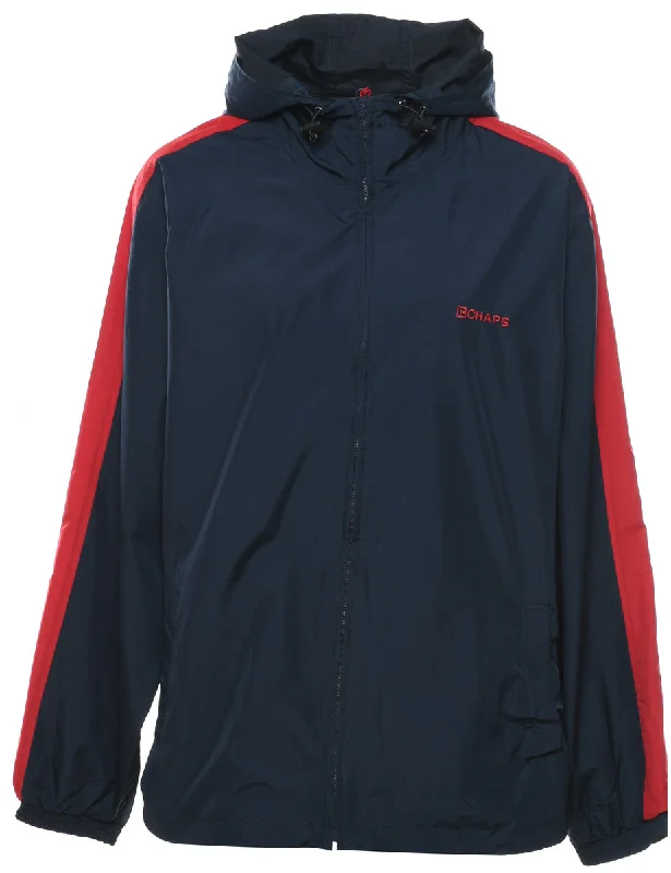 Chaps Navy & Red Contrast Nylon Jacket - L