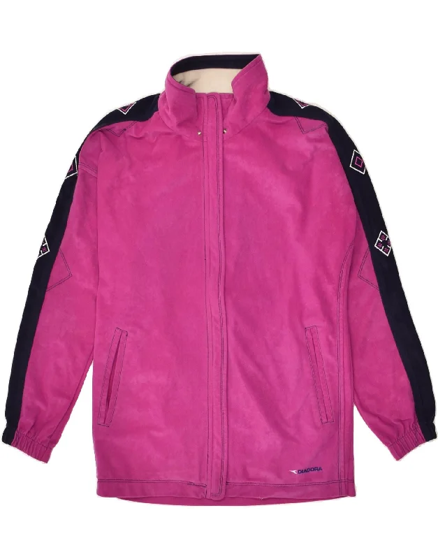 DIADORA Womens Tracksuit Top Jacket UK 10 Small Pink