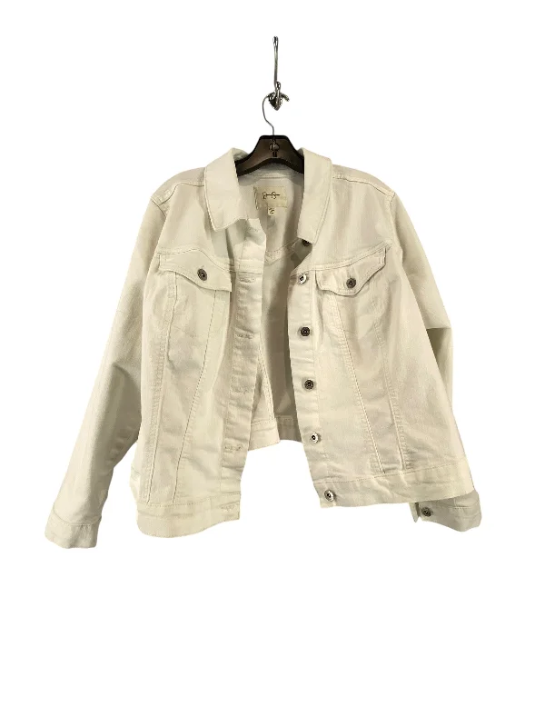 Jacket Denim By Jessica Simpson In White, Size: 2x