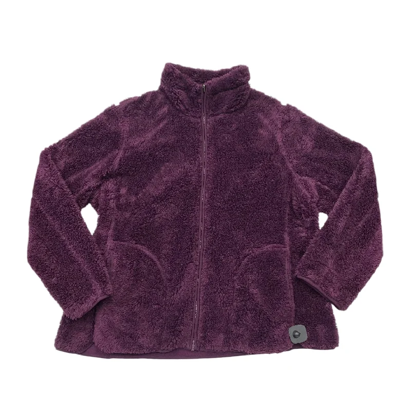 Jacket Fleece By Weatherproof In Purple, Size: 1x