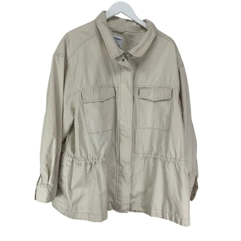 Jacket Utility By Old Navy In Cream, Size: 2x