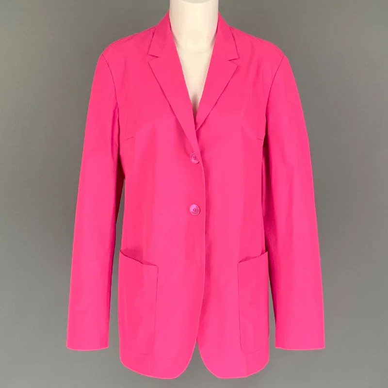 JIL SANDER Size M Pink Polyester Notch Lapel Jacket