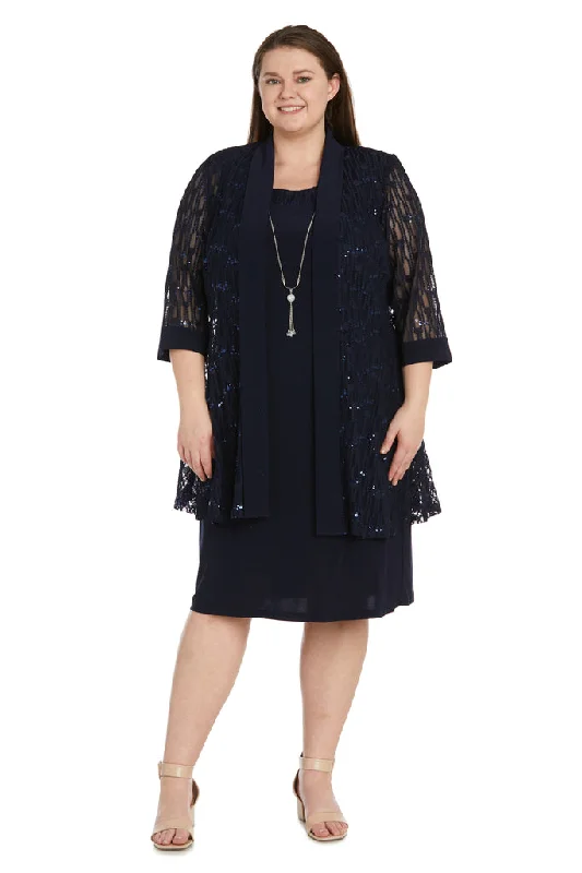 R&M Richards 9089W Plus Size Short Jacket Dress