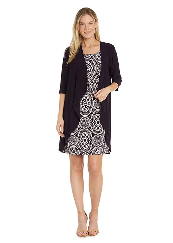 R&M Richards 9927 Printed Jacket Short Dress