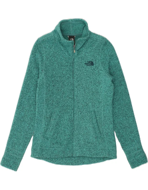 THE NORTH FACE Womens Tracksuit Top Jacket UK 6 XS Green Flecked Polyester