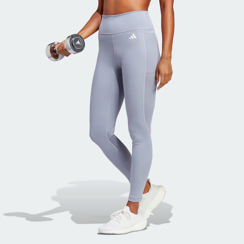 Adidas Train Essentials High-Intensity 7/8 Leggings - Silver Violet Comfortable Tummy Shaping Leggings