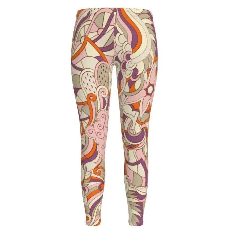 Amai LYCRA® Mid-Rise Leggings Trendy Adjustable Waist Leggings