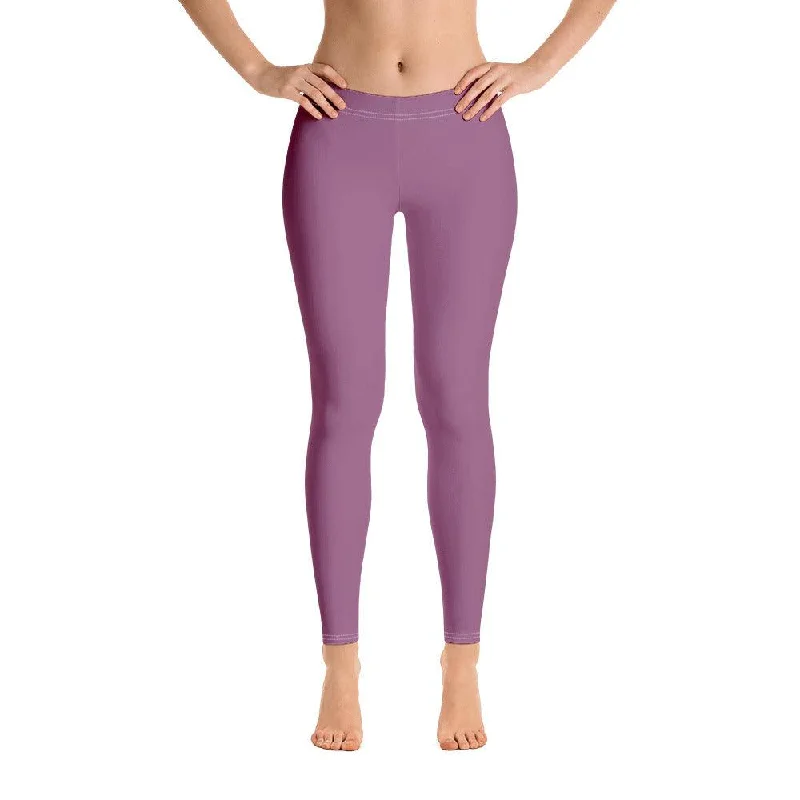 Amai Violet Mid-Rise Leggings Stylish Athletic Wear Leggings