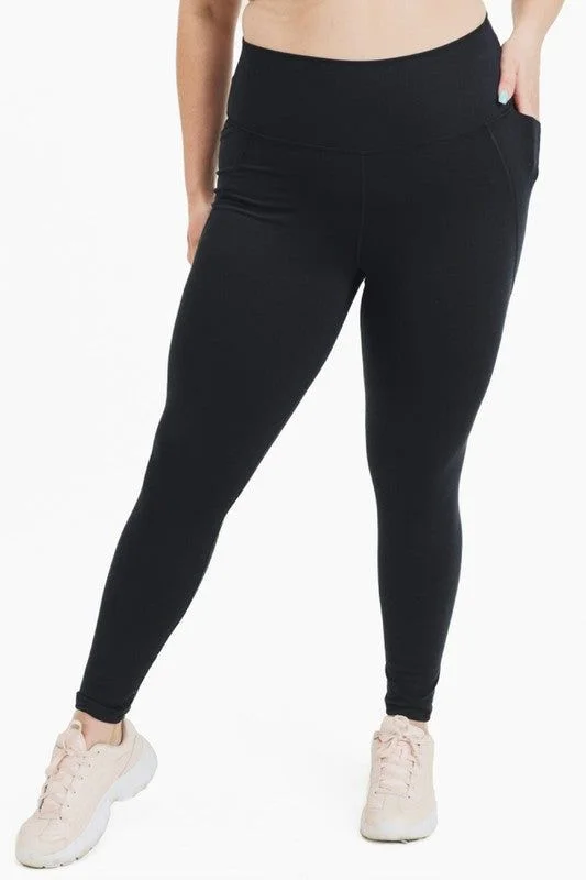 Mono B Curvy Tapered Band Essential High Waist Leggings Stylish Stretch Pants Leggings