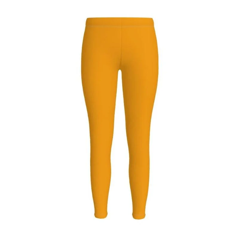 Decora Tall Poppy Orange LYCRA® Mid-Rise Leggings Trendy Mesh Leggings