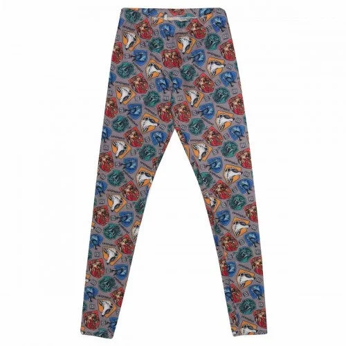 Harry Potter Womens/Ladies Hogwarts Houses Leggings Trendy Side-Pocket Leggings