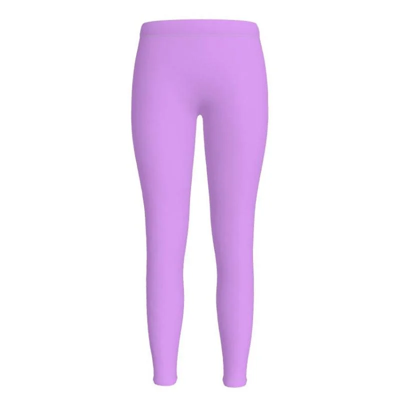 Imi Mauve Violet LYCRA® Mid-Rise Leggings Chic Velvet Soft Leggings