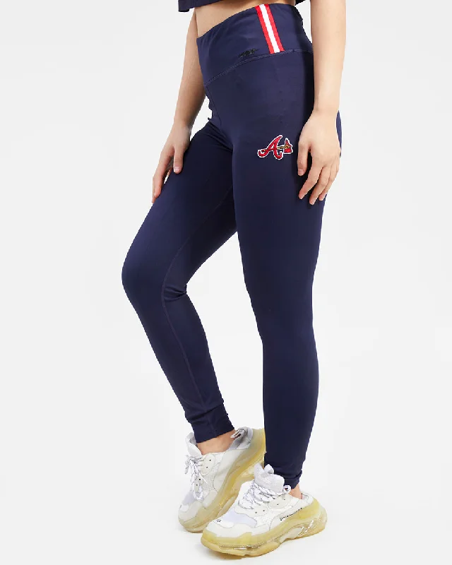 MLB ATLANTA BRAVES CLASSIC WOMEN'S LUX LEGGING (MIDNIGHT NAVY) Trendy Adjustable Waist Leggings MLB ATLANTA BRAVES CLASSIC WOMEN'S LUX LEGGING (MIDNIGHT NAVY) Trendy Adjustable Waist Leggings