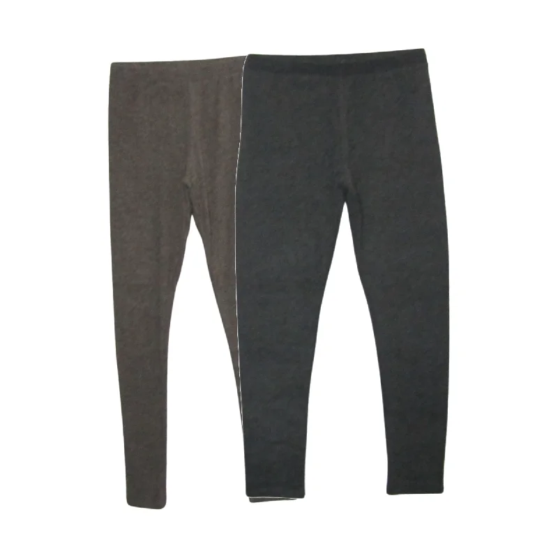 Ladies Brushed 2 Tone Pique Herringbone Legging Stylish Compression Fit Leggings