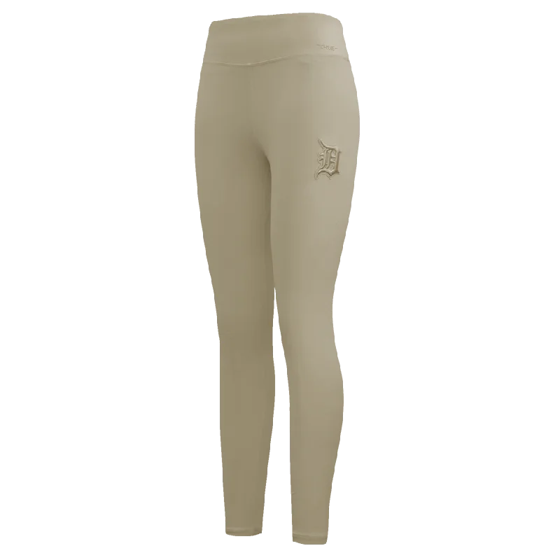 MLB DETROIT TIGERS NEUTRAL WOMEN'S JERSEY LEGGING (TAUPE) Comfortable Slip-On Leggings MLB DETROIT TIGERS NEUTRAL WOMEN'S JERSEY LEGGING (TAUPE) Comfortable Slip-On Leggings