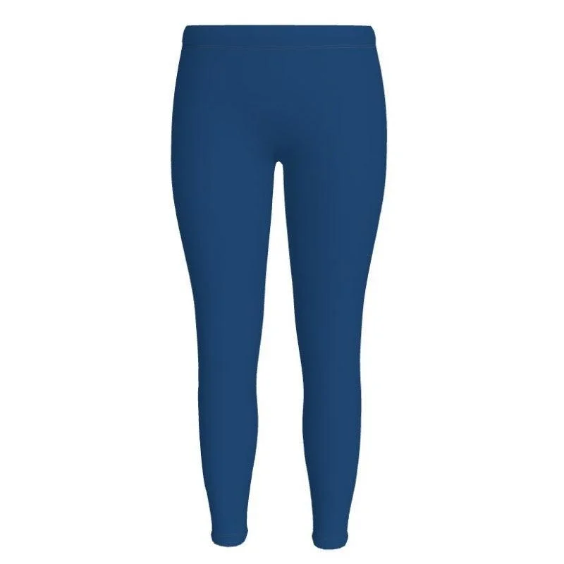 Lina Blue LYCRA® Mid-Rise Leggings Comfortable Running Leggings