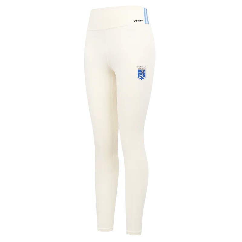 MLB KANSAS CITY ROYALS RETRO CLASSIC WOMEN'S JERSEY LEGGING (EGGSHELL) Comfortable Ribbed Waistband Leggings MLB KANSAS CITY ROYALS RETRO CLASSIC WOMEN'S JERSEY LEGGING (EGGSHELL) Comfortable Ribbed Waistband Leggings