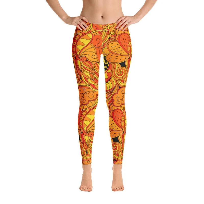 Mandra Mid-Rise Leggings Fashionable Smooth Fit Leggings