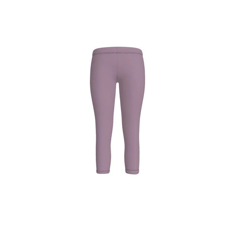 Pena Violet Bouquet LYCRA® Capri Mid-Rise Leggings Casual Slim-Fit Leggings