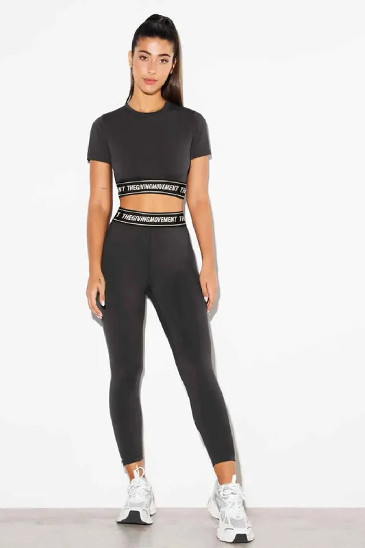 Recycled Legging 24" Branded Elastic Fashionable Quick-Dry Leggings