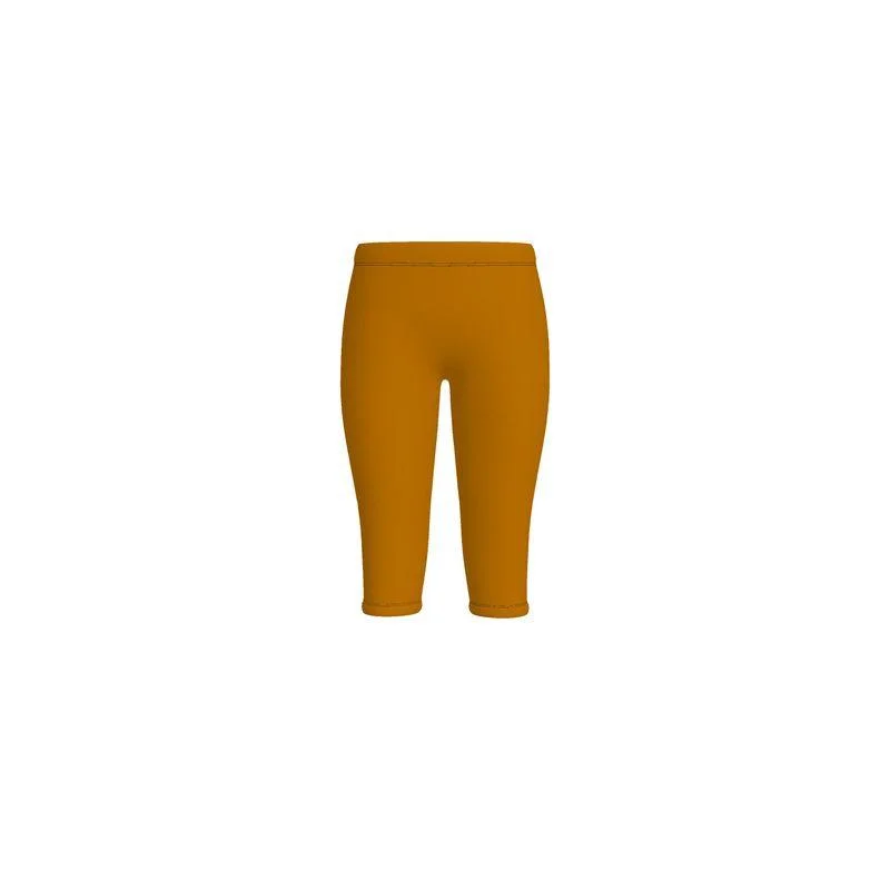 Renai Indochine Orange LYCRA® Mid-Rise Cropped Leggings Fashionable Seamless Leggings