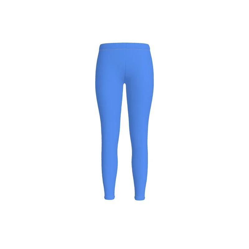 Sechia Cornflower Blue LYCRA® Mid-Rise Leggings Stylish High-Waisted Leggings
