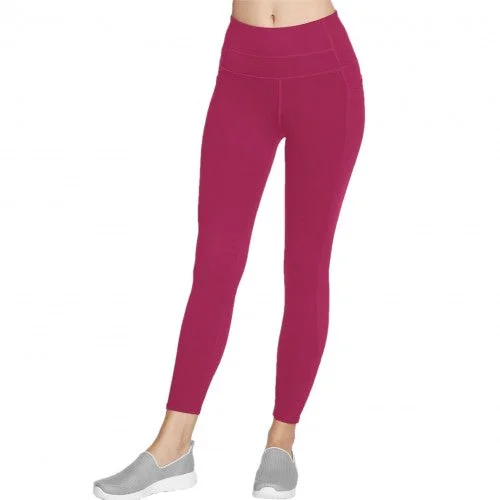 Skechers Womens/Ladies Gowalk High Waist 3/4 Leggings Elegant Shiny Black Leggings