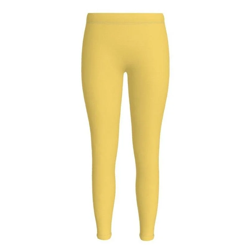 Suki Yellow LYCRA® Mid-Rise Leggings Stylish Compression Fit Leggings