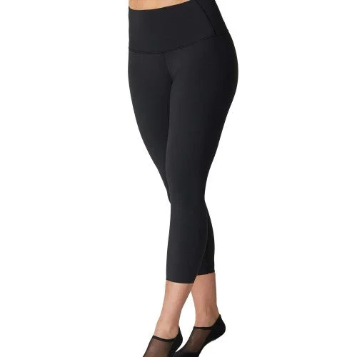 Tavi Noir Womens/Ladies Cropped High Waist Leggings Casual Black Leggings