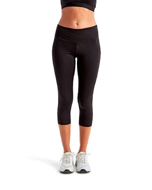 TriDri Ladies' Three-Quarter Performance Leggings Trendy Flared Leggings