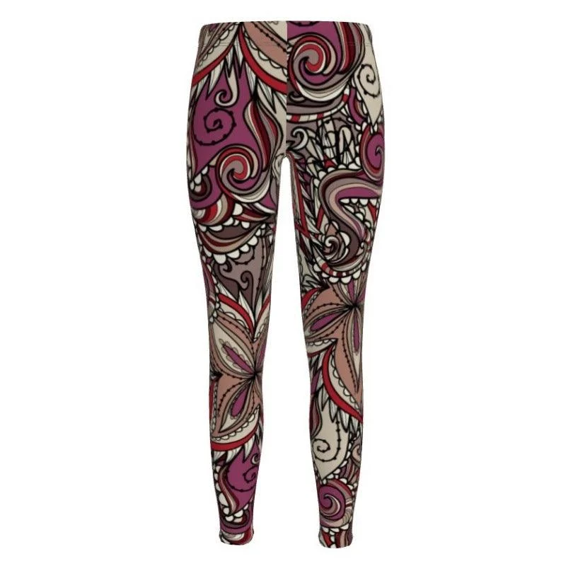 Unia LYCRA® Mid-Rise Leggings Fashionable Floral Active Leggings